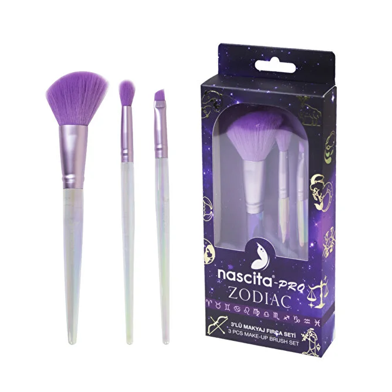 Nascita Zodiac 3-Piece Makeup Brush Set - 138 by Beauty Care Bag