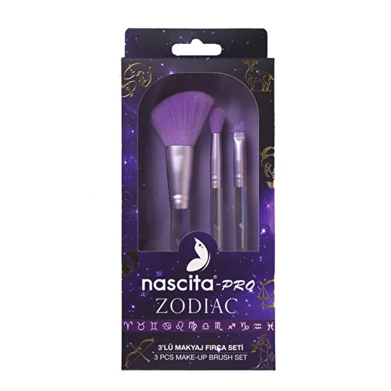 Nascita Zodiac 3-Piece Makeup Brush Set - 138 by Beauty Care Bag
