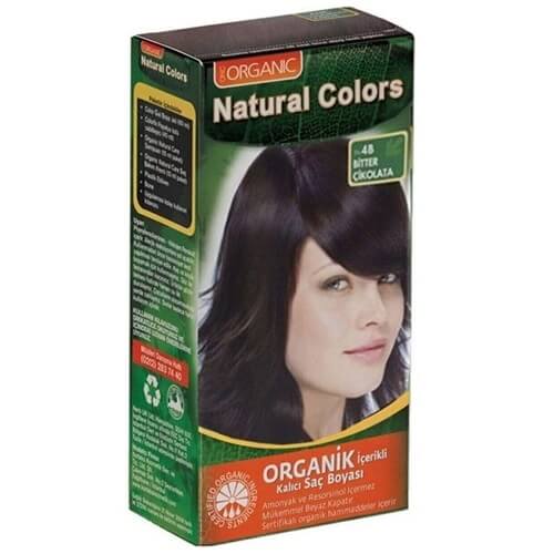 Natural Colors Organic Hair Dye 4B Bitter Chocolate 1 Kit by Beauty Care Bag