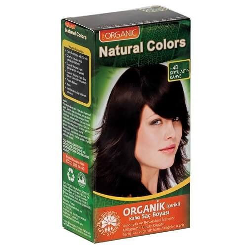 Natural Colors 4D Dark Golden Brown Organic Hair Dye by Beauty Care Bag
