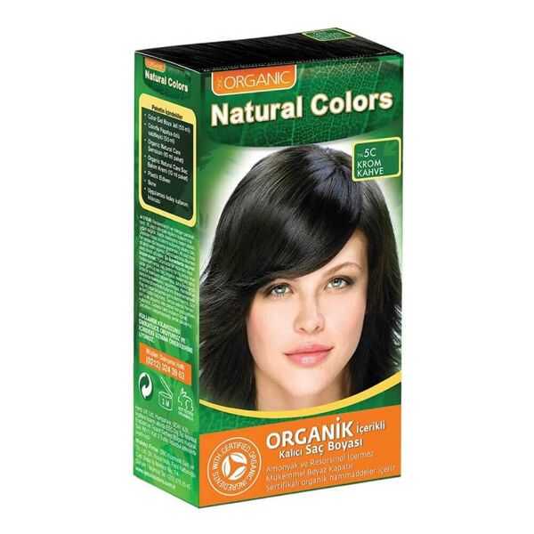 Natural Colors Organic Hair Dye 5C Chrome Brown by Beauty Care Bag