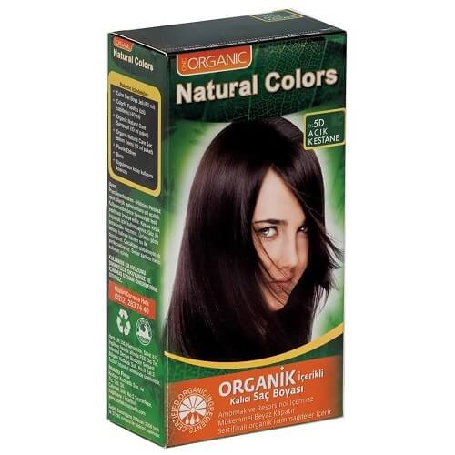 Natural Colors 5D Light Chestnut Organic Hair Dye by Beauty Care Bag