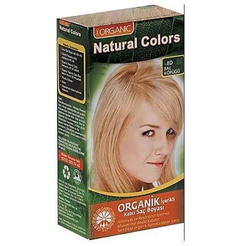 Natural Colors Organic Hair Color 8D Honey Blonde by Beauty Care Bag