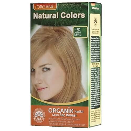 Natural Colors 9D Golden Blonde Hair Dye with Organic Ingredients by Beauty Care Bag
