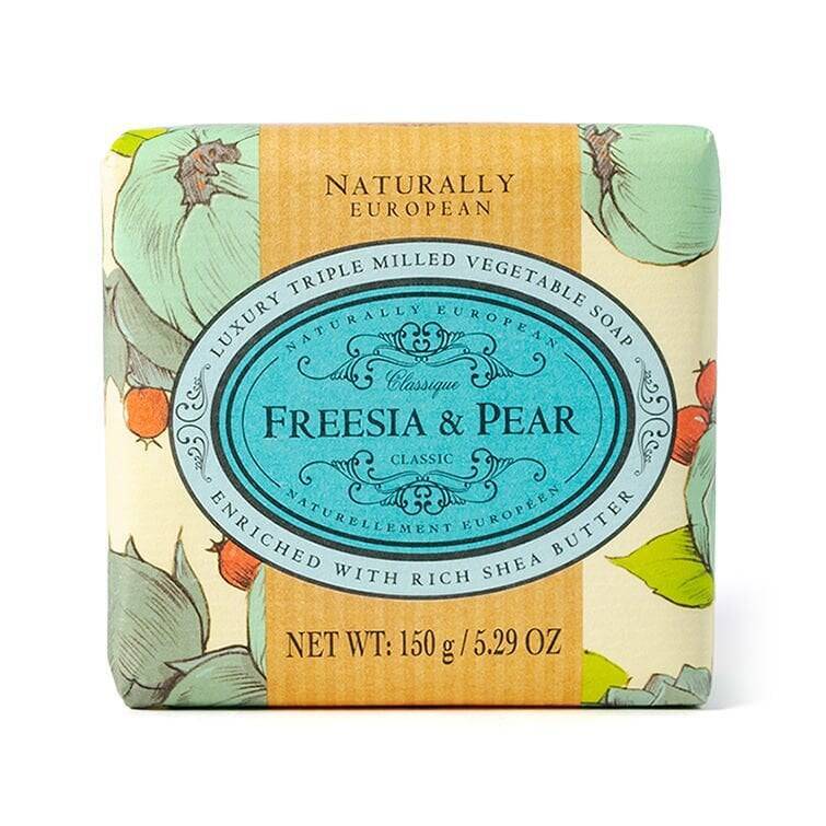 Naturally European Freesia & Pear Soap Bar 150g by Beauty Care Bag