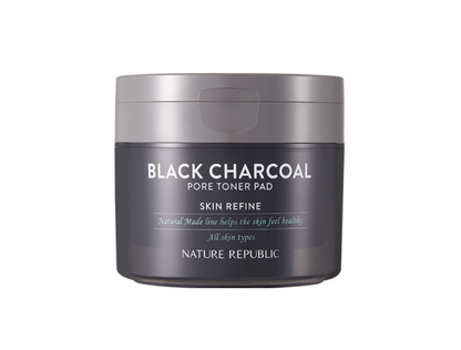 [NATURE REPUBLIC] Black Charcoal Pore Toner Pad 100g/50ea by Seoulia
