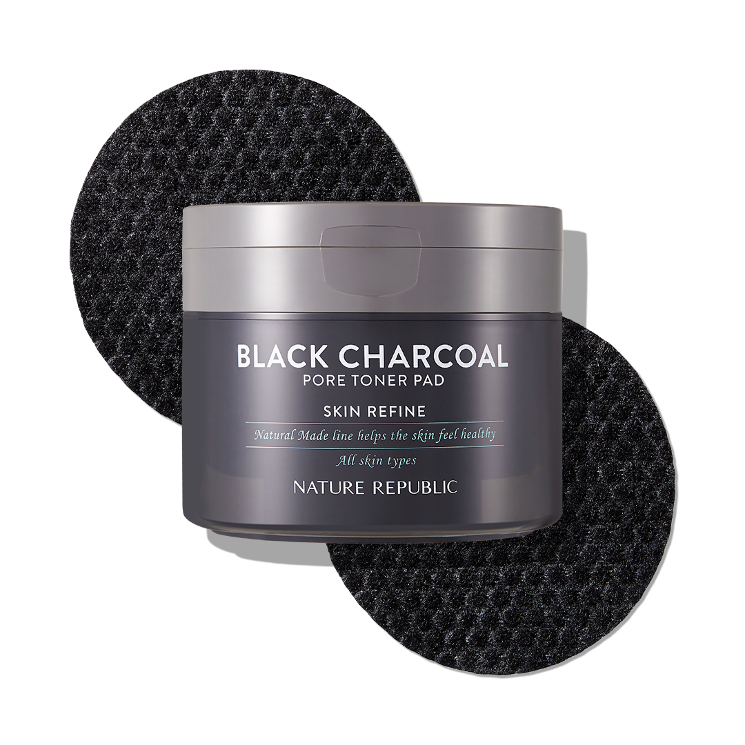 [NATURE REPUBLIC] Black Charcoal Pore Toner Pad 100g/50ea by Seoulia