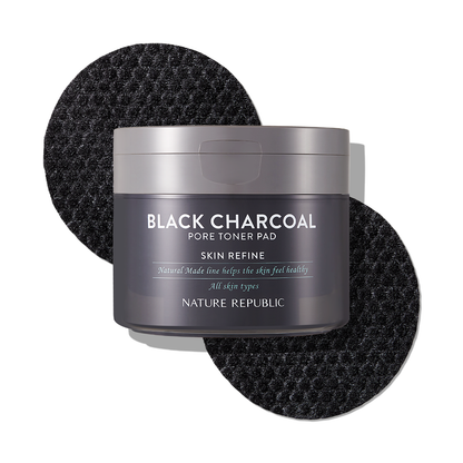 [NATURE REPUBLIC] Black Charcoal Pore Toner Pad 100g/50ea by Seoulia
