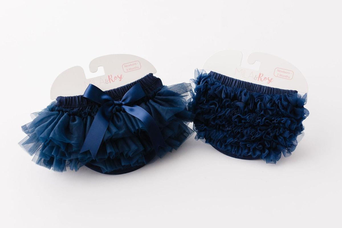 Navy Blue Ruffle Bum BloomerRuffle BloomerTorqelo.com