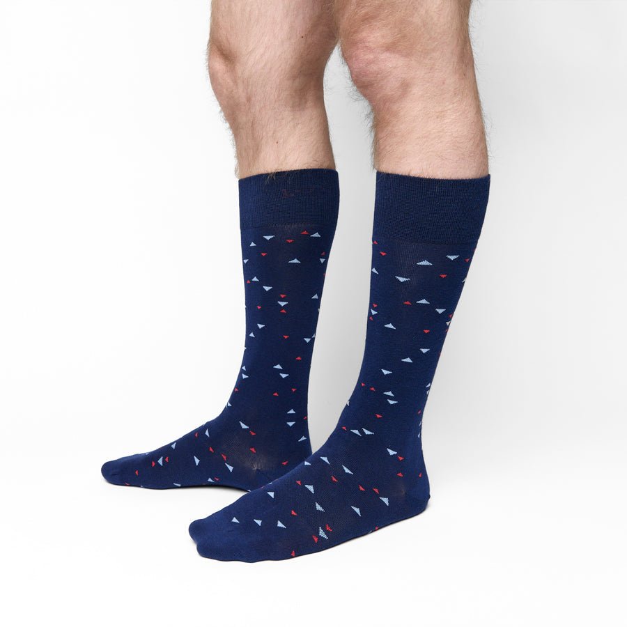 Navy Chicklet Dress SocksTeam ColorwaysTorqelo.com