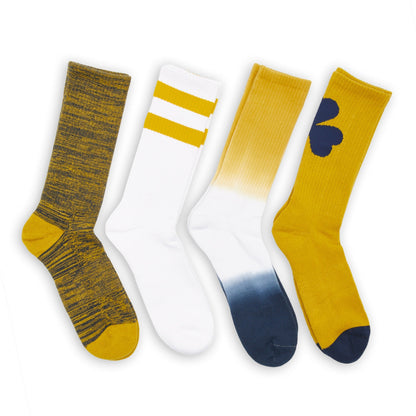 Navy Gold Mixed Socks 8 PackTeam ColorwaysTorqelo.com