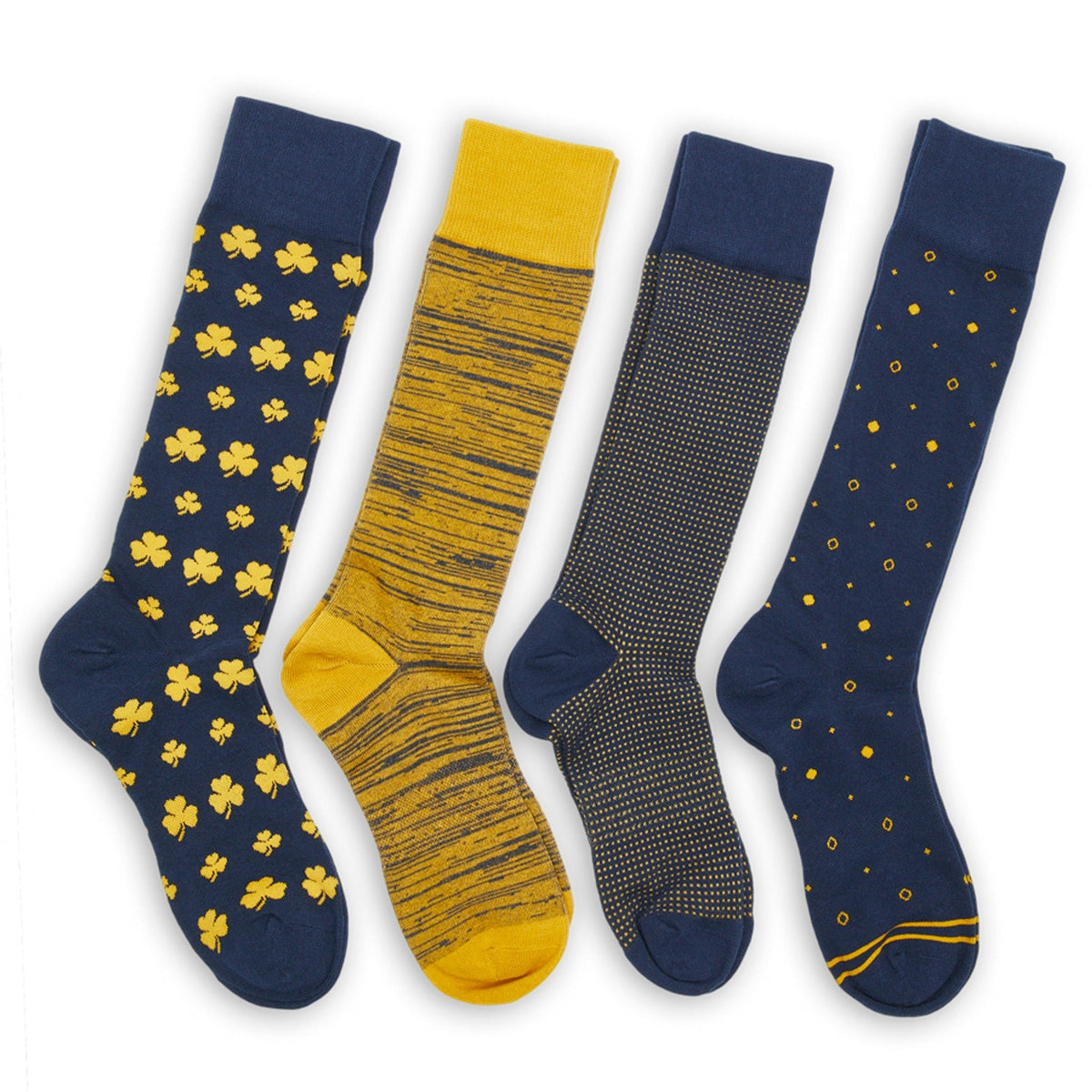 Navy Gold Mixed Socks 8 PackTeam ColorwaysTorqelo.com