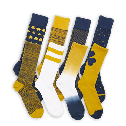 Navy Gold Mixed Socks 8 PackTeam ColorwaysTorqelo.com