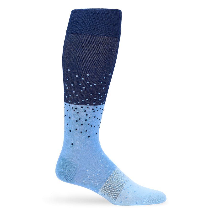 Navy Ombre Dot Dress SocksTeam ColorwaysTorqelo.com