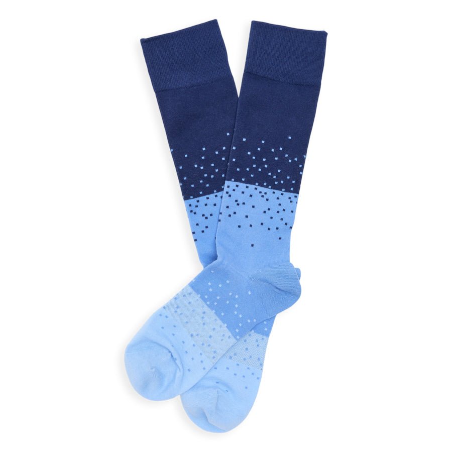 Navy Ombre Dot Dress SocksTeam ColorwaysTorqelo.com