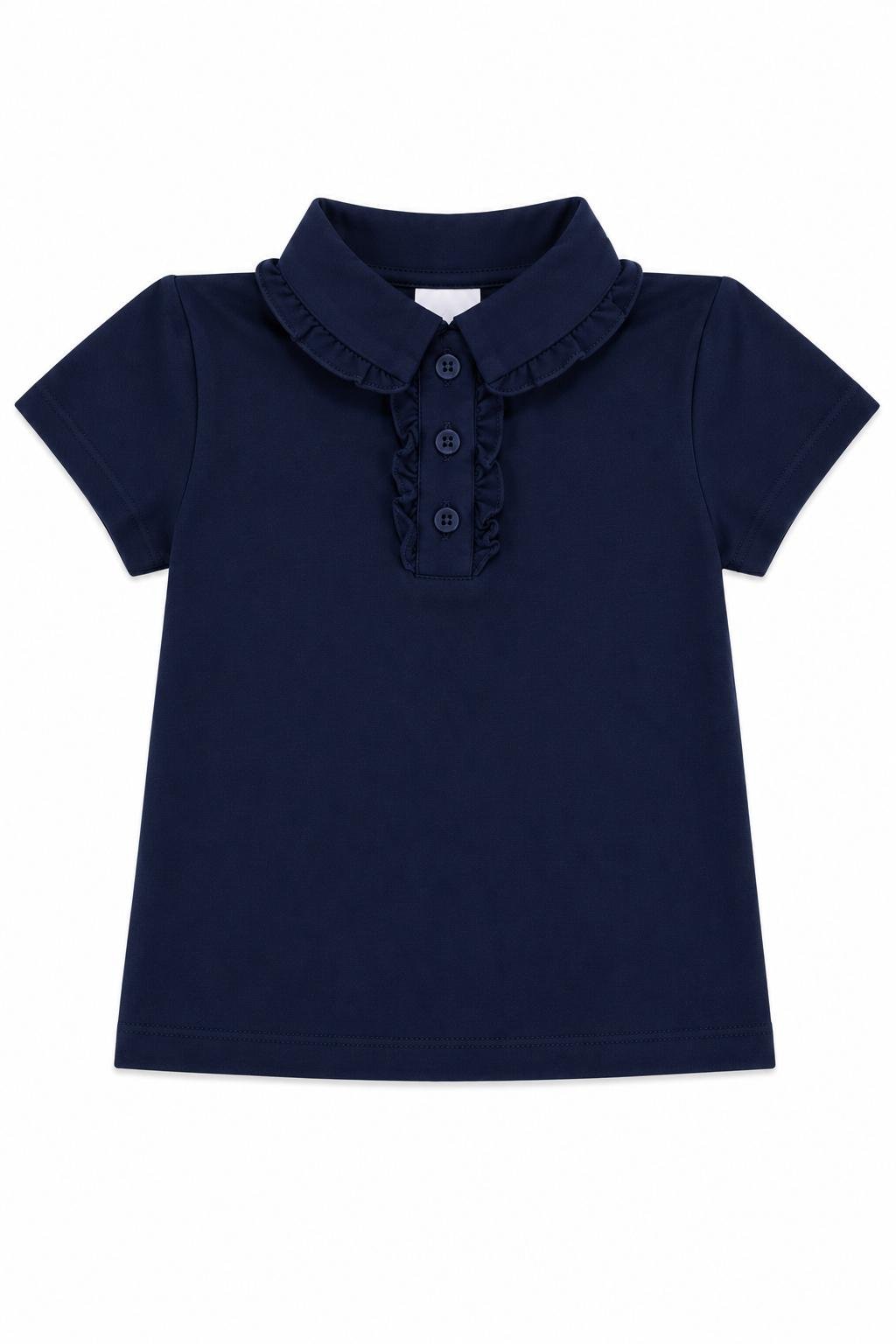 Navy S/S Ruffle PoloS/S Ruffle PoloTorqelo.com