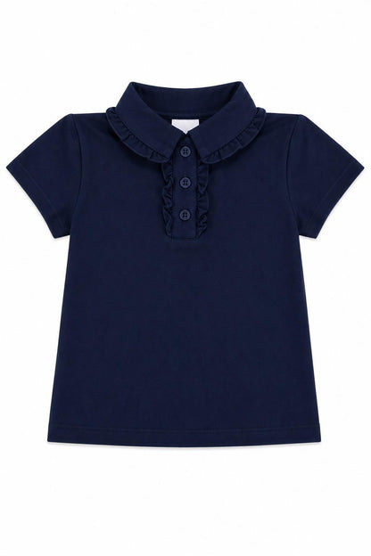Navy S/S Ruffle PoloS/S Ruffle PoloTorqelo.com