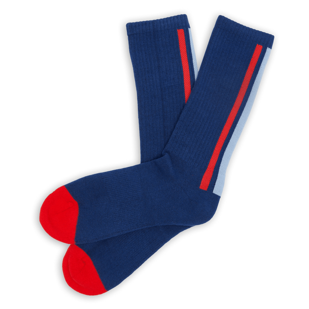 Navy Vertical Stripe Casual SocksTeam ColorwaysTorqelo.com