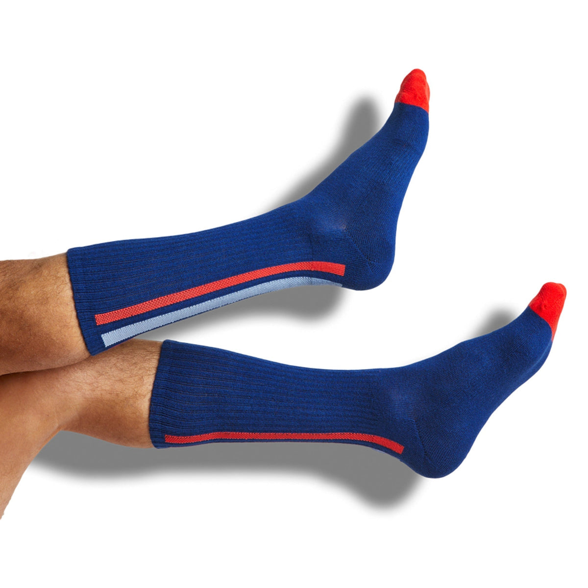 Navy Vertical Stripe Casual SocksTeam ColorwaysTorqelo.com