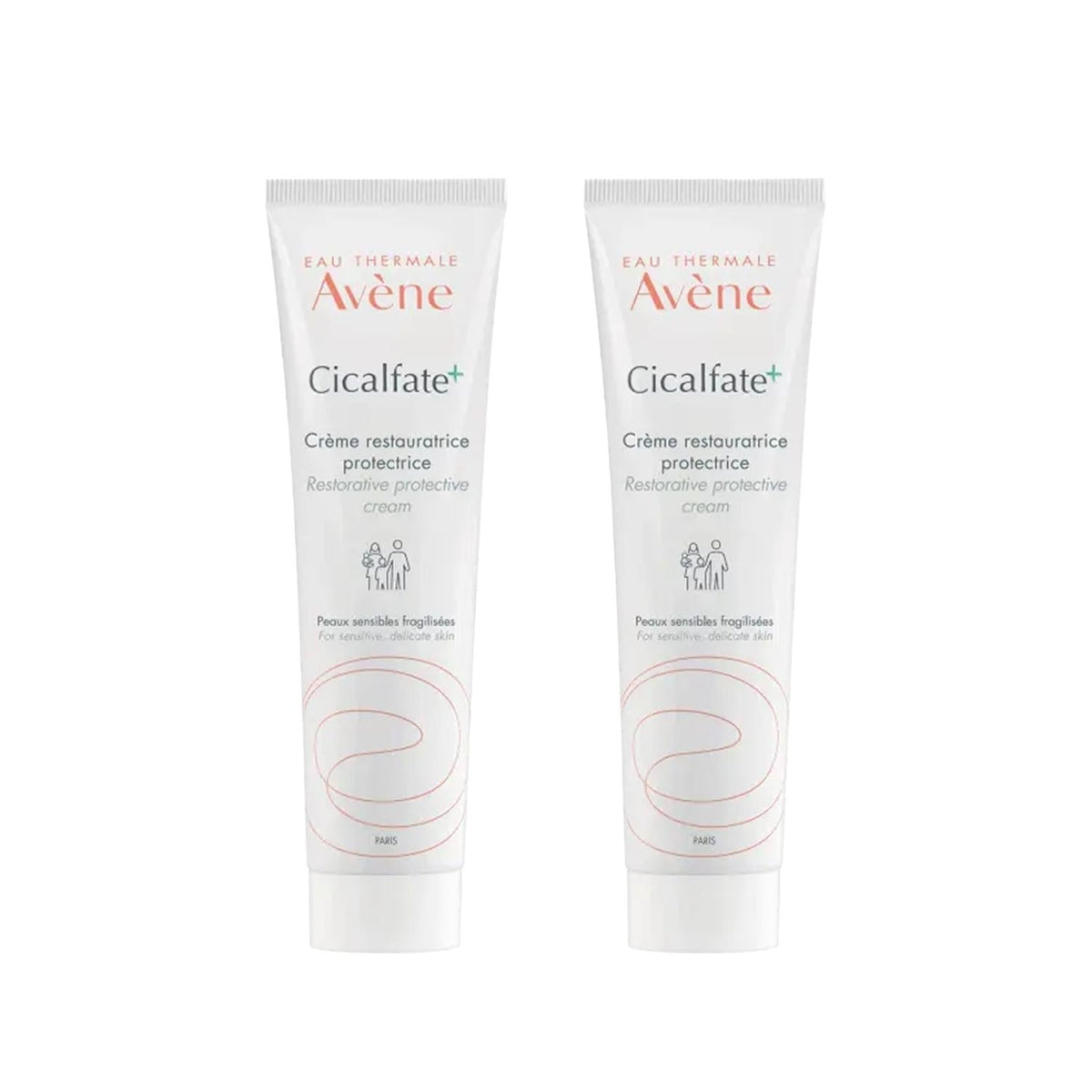 Avene Cicalfate: Advanced Skin Repair Cream - Soothing Relief for Damaged, Irritated & Sensitive Skin (Pack of 2) by Beauty Care Bag