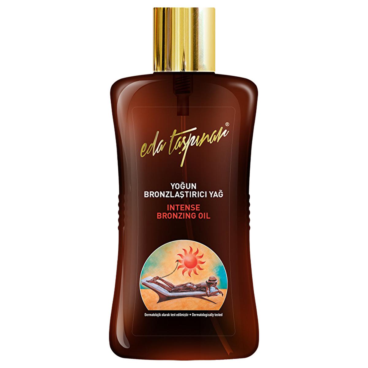 Eda Taşpınar Intense Tanning Oil: Intense Dark Tanning Oil with Argan & Carrot Oil for a Perfect Mediterranean Bronze, SPF 0, 200ml by Beauty Care Bag