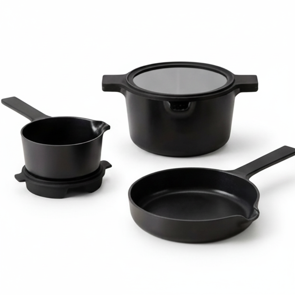5-Piece Stackable Ceramic Nonstick Set by Alva Cookware