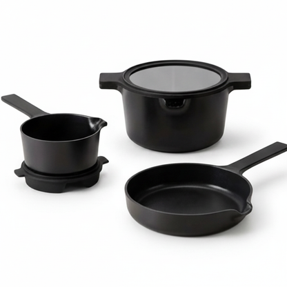 5-Piece Stackable Ceramic Nonstick Set by Alva Cookware