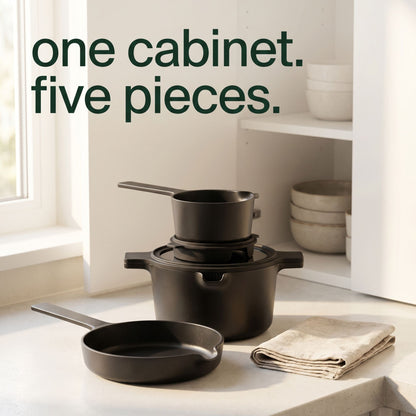 5-Piece Stackable Ceramic Nonstick Set by Alva Cookware