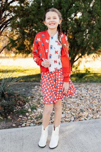 Nebraska Plaid Herbie Husker Twirl SkortTwirl Skort - RuffleTorqelo.com