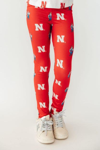 Nebraska Red Herbie Husker LeggingsLeggingsTorqelo.com