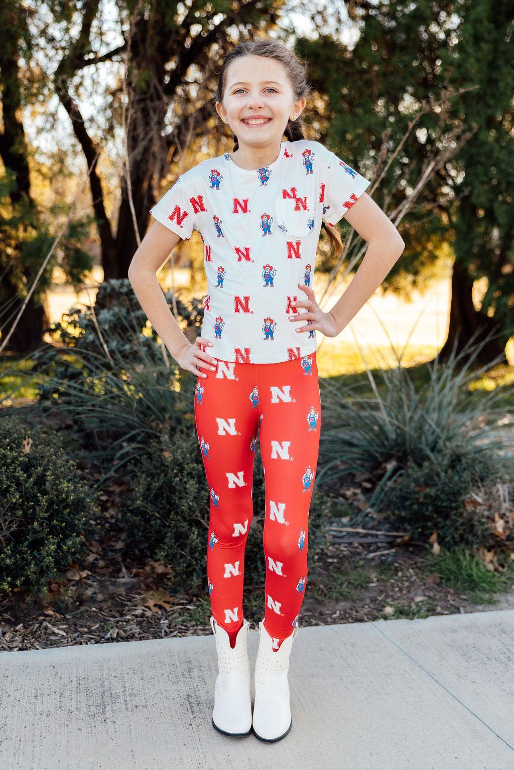 Nebraska White Herbie Husker Ruffle Pocket TeeRuffle Pocket TeeTorqelo.com
