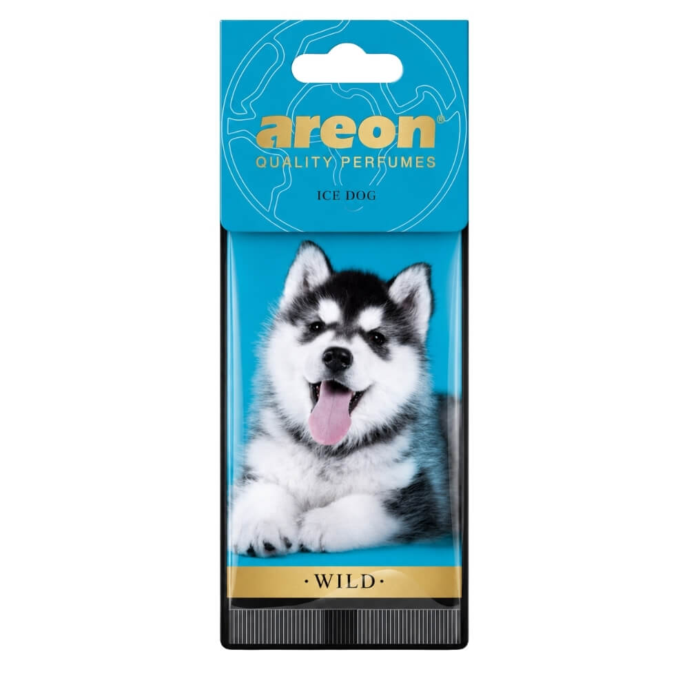 Areon Wild Ice Dog Car Air Freshener for Long-Lasting Freshness by Beauty Care Bag
