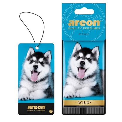 Areon Wild Ice Dog Car Air Freshener for Long-Lasting Freshness by Beauty Care Bag