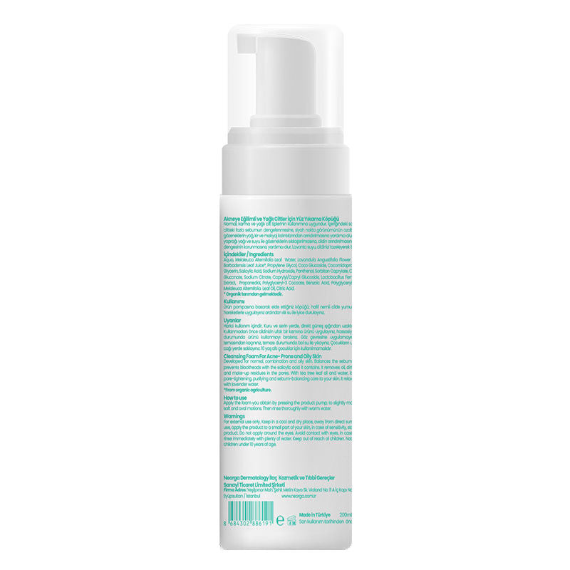 Neorga Cleansing Foam for Oily & Blemish-Prone Skin 200 ml by Beauty Care Bag