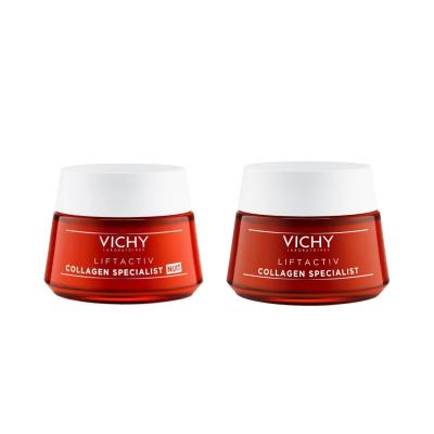 Vichy Liftactiv Collagen Specialist: Anti-Aging Skincare Set - Reduce Wrinkles, Boost Collagen, & Firm Skin - Day & Night Cream with Peptides & Vitamin C by Beauty Care Bag