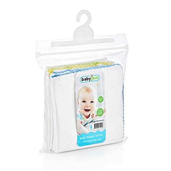 Babyjem Cotton Baby Cloths - 10 Pack Soft Newborn Face Wipes, Gentle Cleaning for Sensitive Skin, 20x20 cm by Beauty Care Bag
