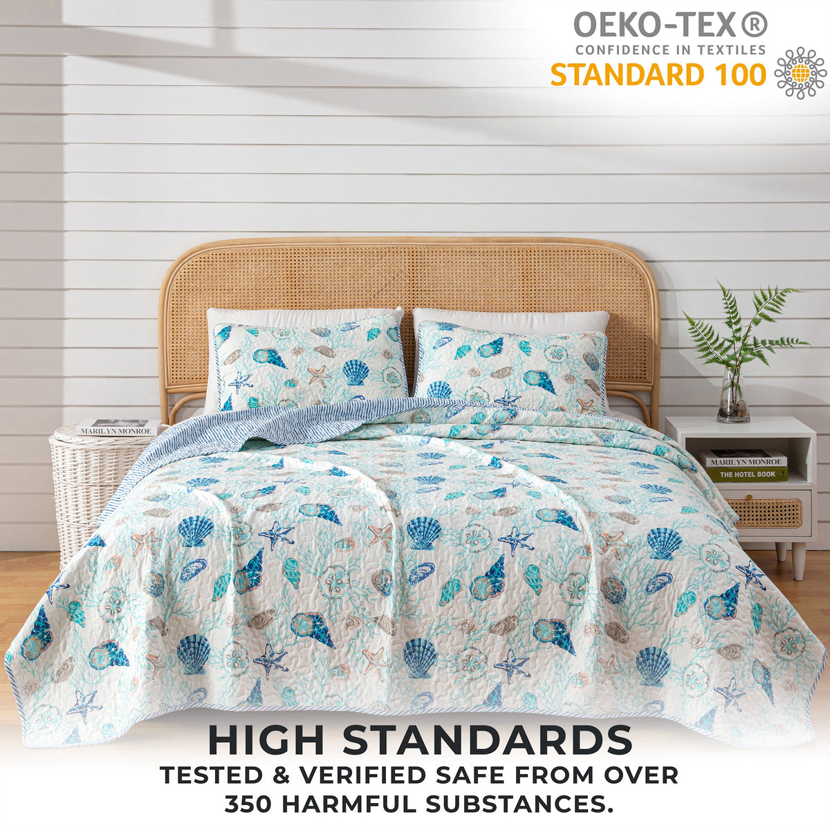 Coastal Quilt Set Bali Collection by Great Bay Home