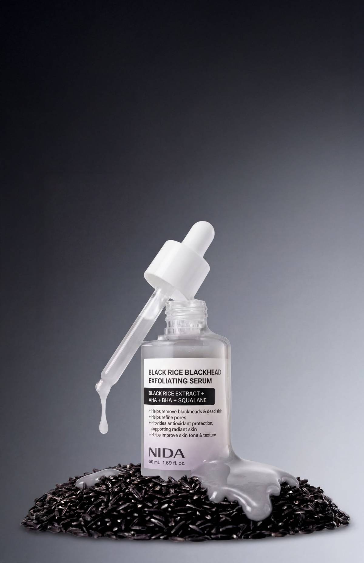 NIDA Black Rice Blackhead Exfoliating Serum 50ml by Seoulia