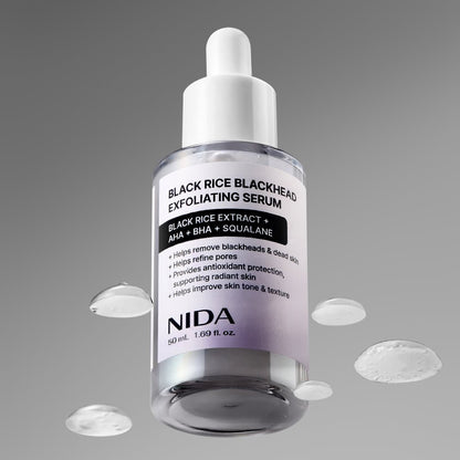 NIDA Black Rice Blackhead Exfoliating Serum 50ml by Seoulia