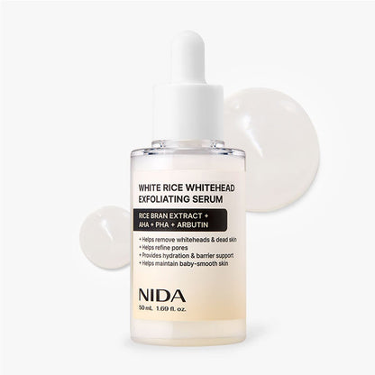 NIDA White Rice Whitehead Exfoliating Serum 50ml by Seoulia