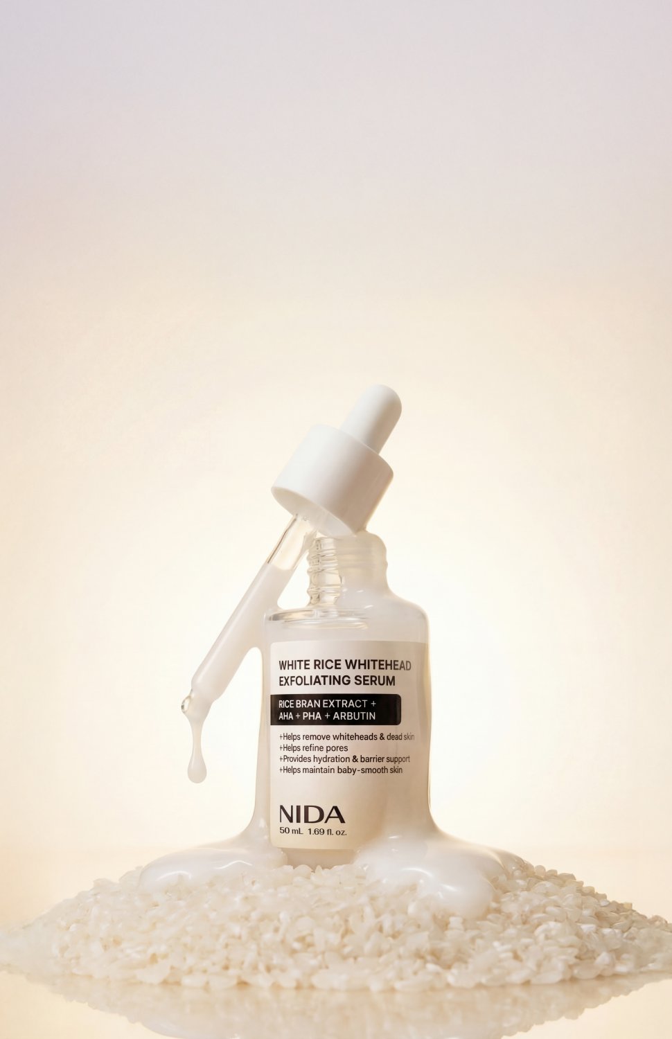 NIDA White Rice Whitehead Exfoliating Serum 50ml by Seoulia