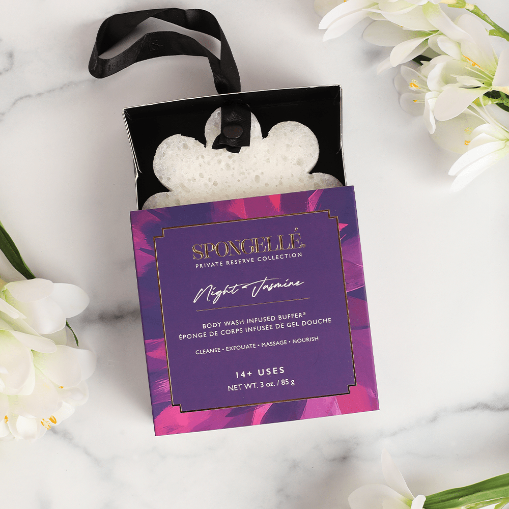 Night Jasmine | Boxed FlowerBody Wash Infused BufferTorqelo.com