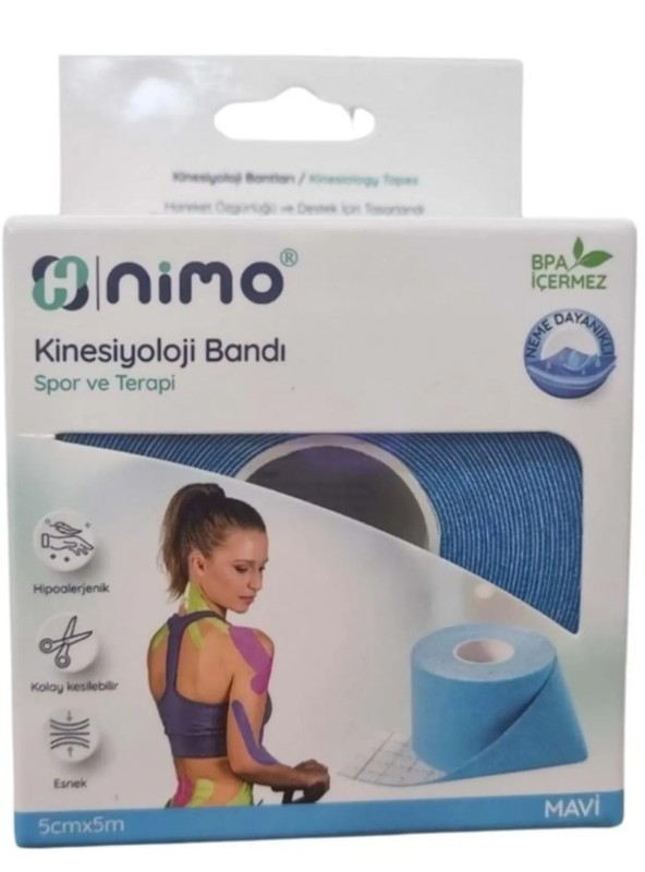 Nimo Kinesiology Tape Supportive Muscle & Joint Band Blue 5m by Beauty Care Bag
