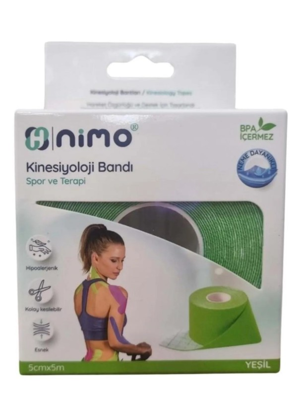 Nimo Kinesiology Tape Green Support Band 5cm x 5m by Beauty Care Bag