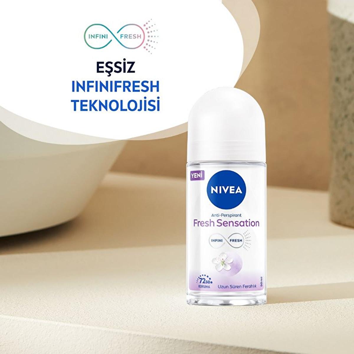 NIVEA Fresh Sensation Deodorant Roll-On for Women - 72-Hour Anti-Perspirant Protection, Long-Lasting FreshnessDeodorantTorqelo.com