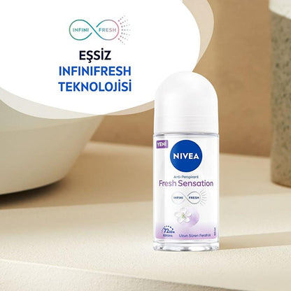 NIVEA Fresh Sensation Deodorant Roll-On for Women - 72-Hour Anti-Perspirant Protection, Long-Lasting FreshnessDeodorantTorqelo.com
