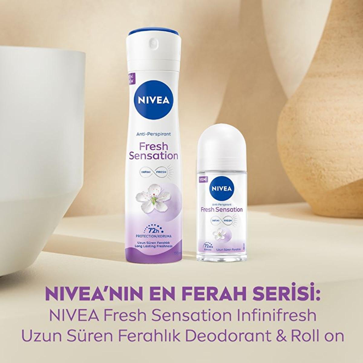 NIVEA Fresh Sensation Deodorant Roll-On for Women - 72-Hour Anti-Perspirant Protection, Long-Lasting FreshnessDeodorantTorqelo.com