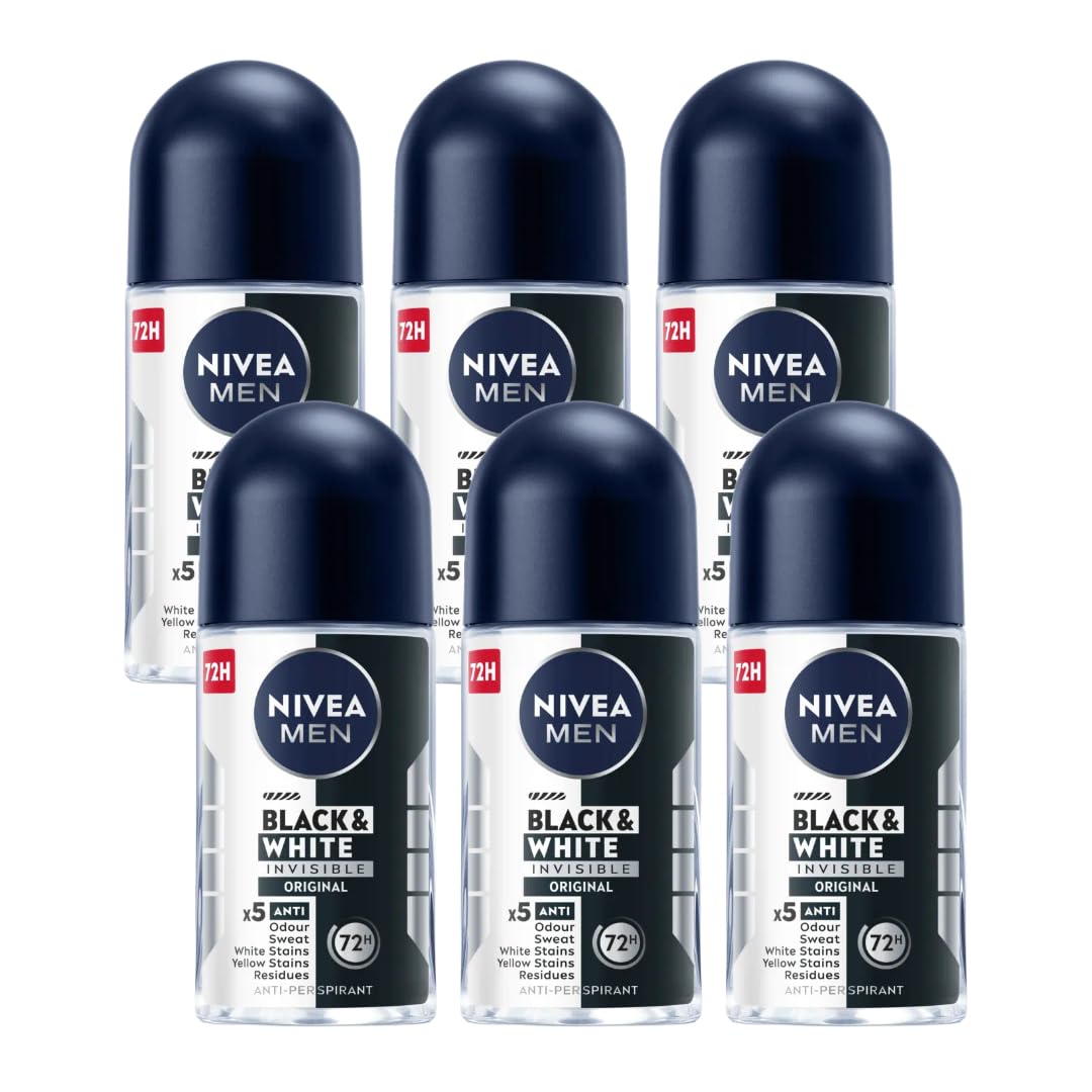 Nivea Men Invisible Deodorant Roll-On - Black & White Protection | 1.69 fl ozDeodorantTorqelo.com