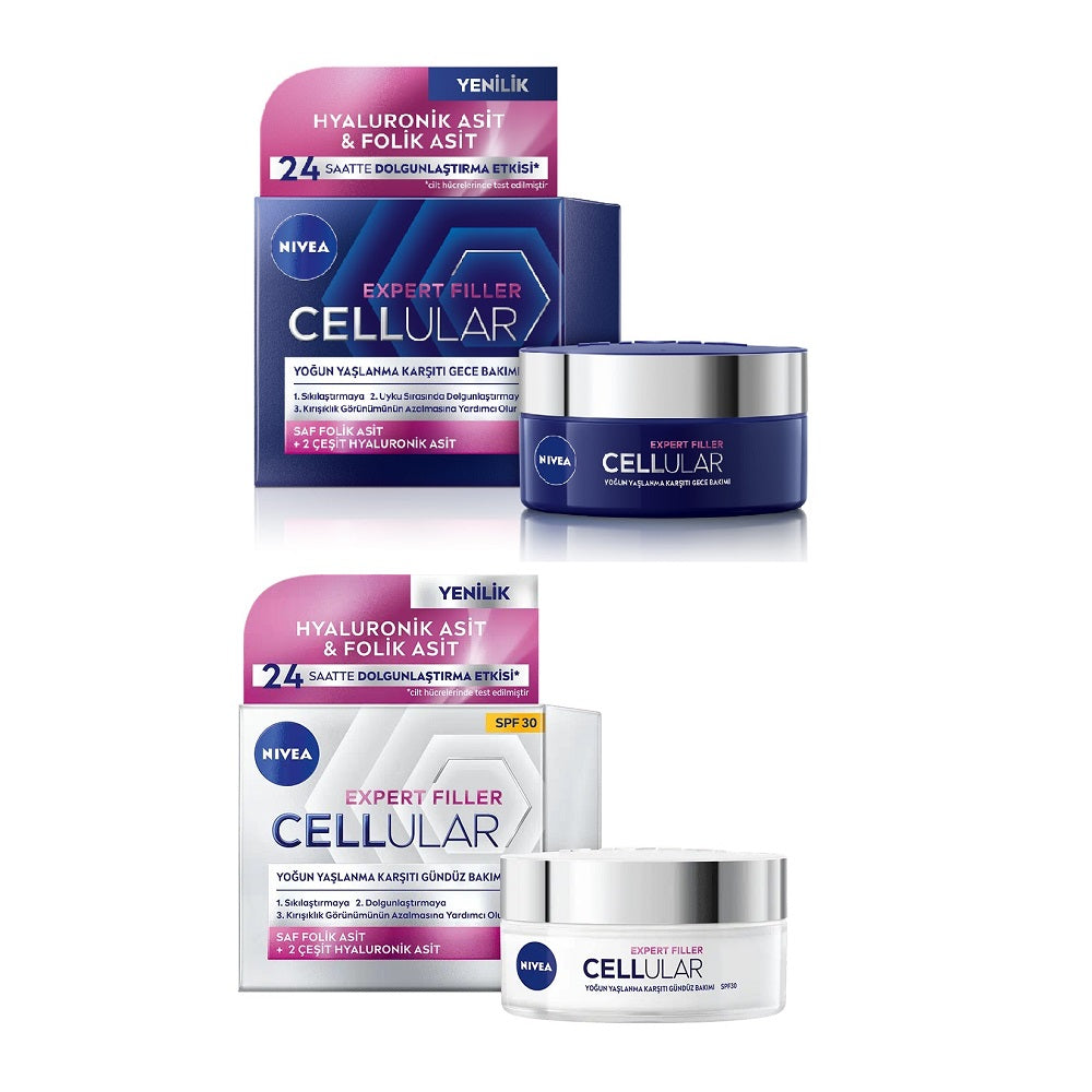 Nivea Visage Cellular Day & Night Firming Cream Set by Beauty Care Bag
