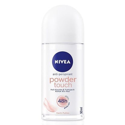 Nivea Women's Roll-on Deodorant Powder Touch - 48-Hour Protection, Sensitive Skin FriendlyDeodorantTorqelo.com